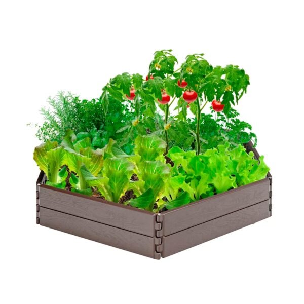 Costway Raised Garden Bed Set for Vegetable Flower Gardening Planter Brown