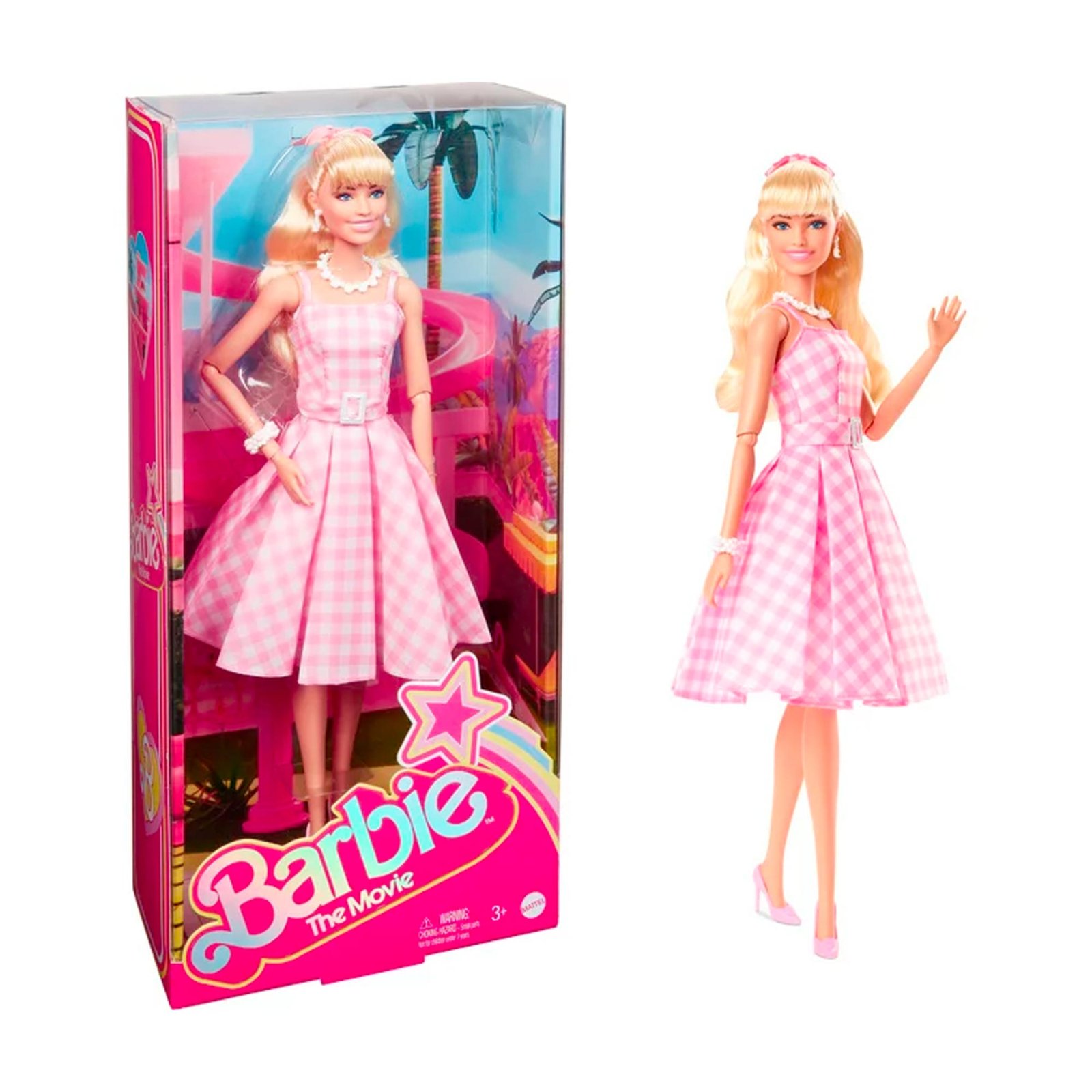 Barbie The Movie Collectible Doll, Margot Robbie as Barbie in Pink Gingham Dress