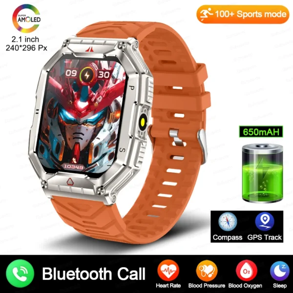 2024New For Xiaomi Military Smart Watch Men 2.01-inch HD Screen GPS IP68 Outdoor Sports Tracker 24H Health Monitoring Smartwatch - Image 14