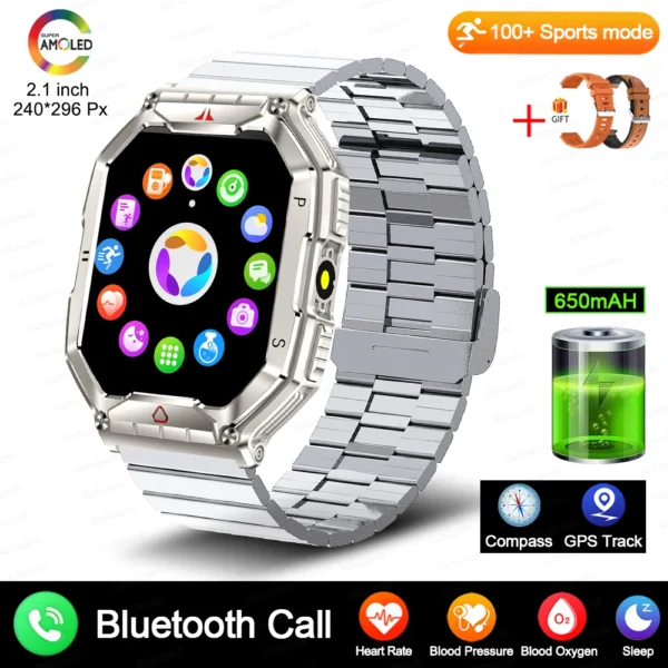 2024New For Xiaomi Military Smart Watch Men 2.01-inch HD Screen GPS IP68 Outdoor Sports Tracker 24H Health Monitoring Smartwatch - Image 11