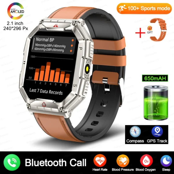 2024New For Xiaomi Military Smart Watch Men 2.01-inch HD Screen GPS IP68 Outdoor Sports Tracker 24H Health Monitoring Smartwatch - Image 17