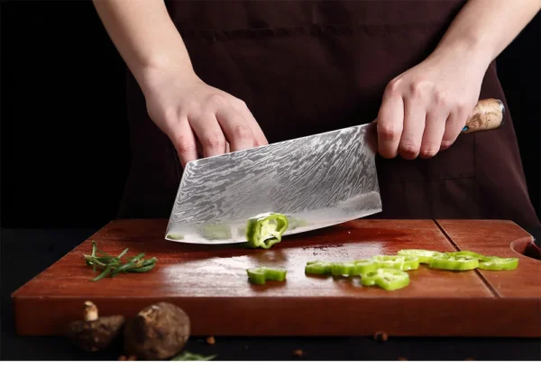 XITUO Kitchen Knives Set Damascus Steel VG10 Chef Knife Cleaver Paring Bread Knife Blue Resin Stabilised Wood Handle 1-7PCS set - Image 33