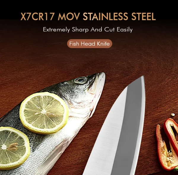TURWHO Japanese Sashimi Knife Deba Salmon Sushi Filleting Kitchen - Image 10
