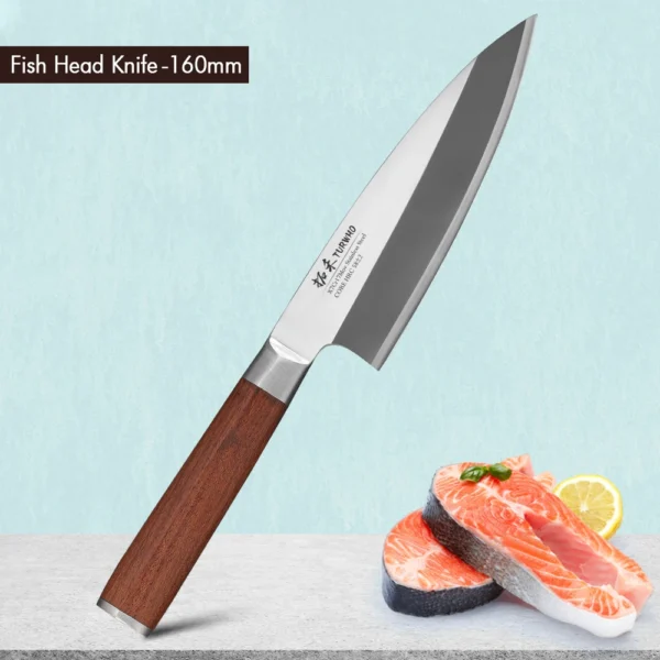 TURWHO Japanese Sashimi Knife Deba Salmon Sushi Filleting Kitchen - Image 8