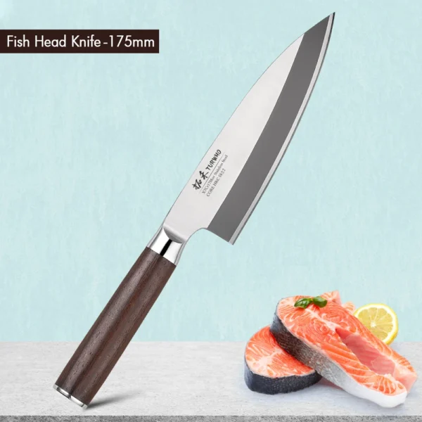 TURWHO Japanese Sashimi Knife Deba Salmon Sushi Filleting Kitchen - Image 9