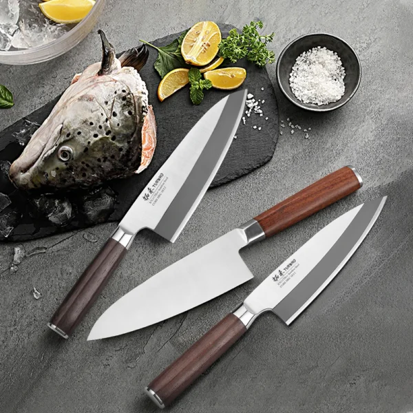 TURWHO Japanese Sashimi Knife Deba Salmon Sushi Filleting Kitchen - Image 2