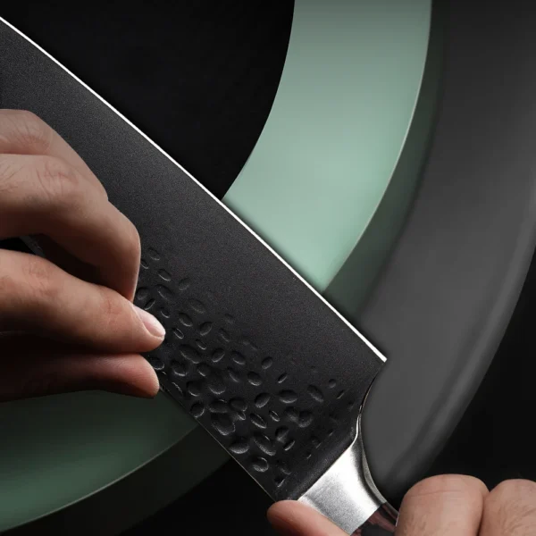 Kitchen Knives s/s 4Cr13 Knives Laser Damascus Pattern Japanese Santoku Cleaver Slicing Utility Chef Knife Set with Pakkawood HD - Image 25