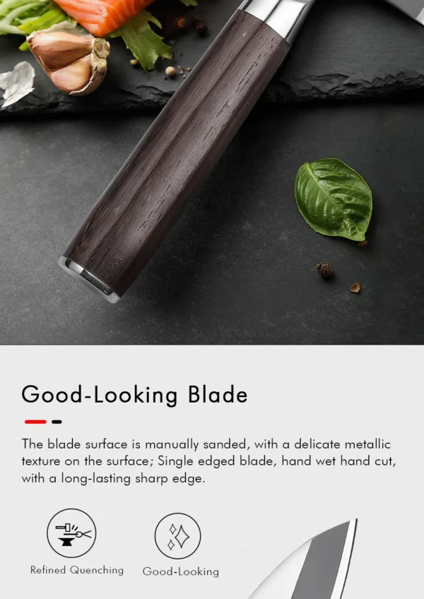 TURWHO Japanese Sashimi Knife Deba Salmon Sushi Filleting Kitchen - Image 18