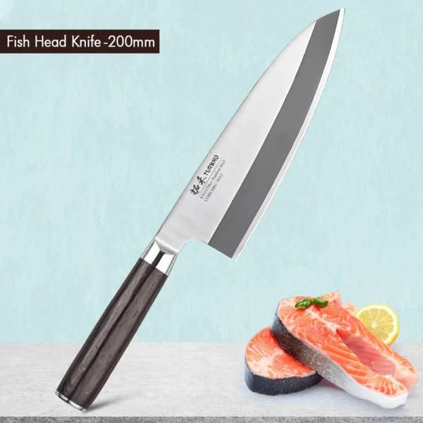 TURWHO Japanese Sashimi Knife Deba Salmon Sushi Filleting Kitchen - Image 7