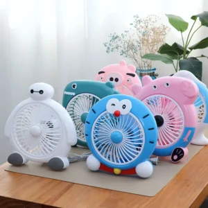Mini Cartoon Style Table Fan Quiet Home Use Student Dormitory Portable Electric Fan Small Size AE Stock from China Origin