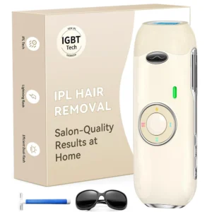 Laser Hair Removal IPL Unlimted Flashes 0.8s Pulse Painless Permanent Hair Remover for Women/Men Face/Bikini/Legs (Dual Voltage)
