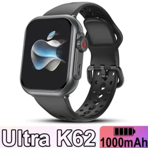 Watch Ultra K62 Men Women 1000mAh AMOLED 100+Sport Heart Rate HD Bluetooth Call GPS Track Waterproof Smart Watch For iOS Android